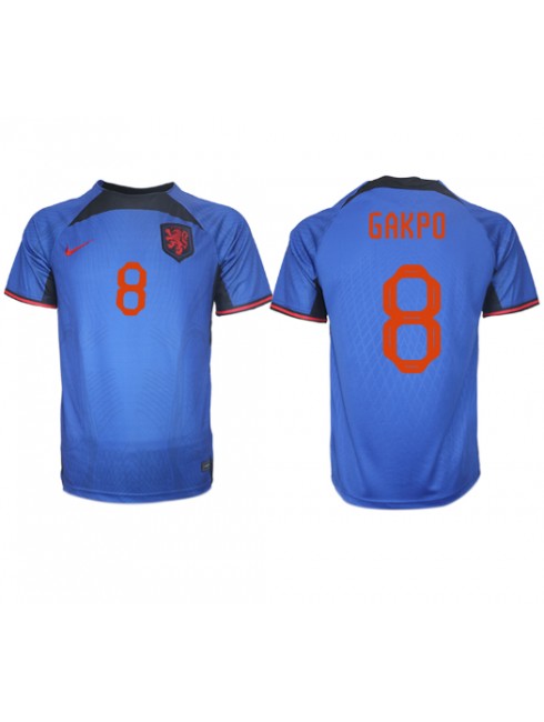 Billige Nederland Cody Gakpo #8 Bortedrakt VM 2022 Kortermet